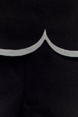 Judith Scallop Shorts Black