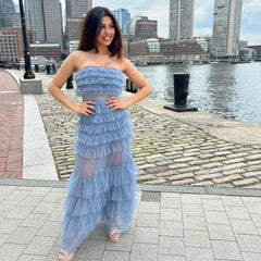 Georgia Maxi Dress - Smoky Blue