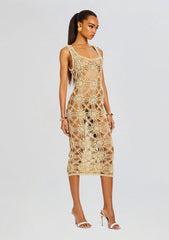 Saffron Knit Crochet Dress