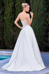 Annika Gown - A-Line Corset Dress With Pockets - Off White