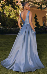 Andersyn Gown - Satin A-Line Dress With Pockets