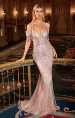 Aurelia Gown - Crystal And Pearl Embellished Mermaid Dress