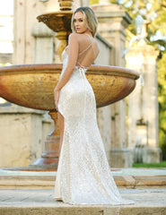 Eclipse Gown - Platinum Sequin Dress