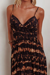Sarai Tied Back Maxi Dress Java Brown
