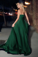 Madigan Gown - Strapless A-Line Soft Satin Keyhole Dress