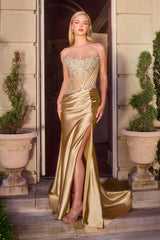 Sonia Gown - Crystal Lace Strapless Fitted Dress