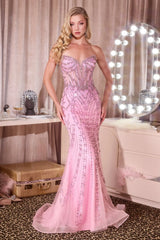 Bellamy Gown - Crystal Corset Mermaid Gown