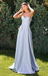 Krista Gown - Glitter Dusted A-Line Corset Dress