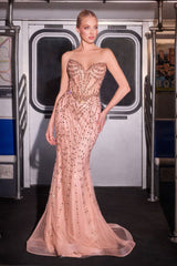 Bellamy Gown - Crystal Corset Mermaid Gown