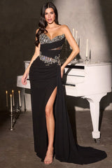 Bowie Gown - Beaded Sweetheart Chiffon Dress
