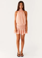 Willow Chiffon Mini Dress - Orange