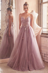 Ellen Gown - Strapless A-Line Lace & Tulle Dress