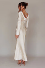 Loveland Cowl Back Midi Dress Oyster