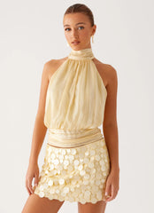 Movie Star Mini Skirt Yellow