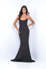 Daris Gown - Black - Cat-Eye Scoop Neckline Dress