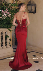 Paige Gown - Fitted Satin Dress