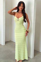 Rumi Halter Maxi Dress - Green
