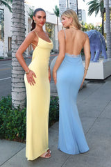 Bette Lace Back Draped Maxi Dress