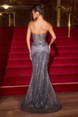 Rialto Gown - Fitted Dress With Sheer Corset Bodice