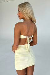 Pheobe Strapless Mini Dress - Yellow