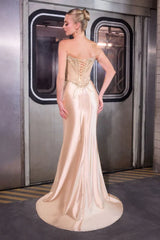 Carissa Gown - Sparkling Strapless Corset Evening Dress