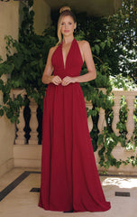Tara Gown - Flowy Chiffon Halter Dress
