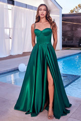 Selma Gown - A-Line Luxe Satin Bustier Dress