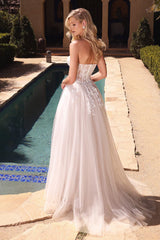 Solaine Gown - Off White - Strapless Corset A-Line Dress