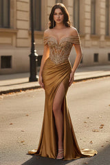 Channing Gown - Fitted Dress With Crystal Bodice