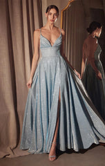 Gwendolyn Gown – Shimmer Lace-Up Back A-Line Evening Dress
