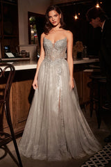 Meri Gown - Strapless Layered Tulle A-Line Dress