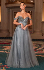 Noelle Gown - A-Line Glitter Tulle Dress