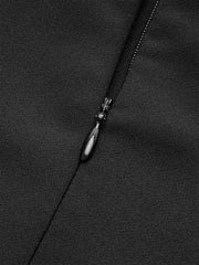 Metal Button Halter Dress
