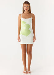Deimia Knit Mini Dress - White