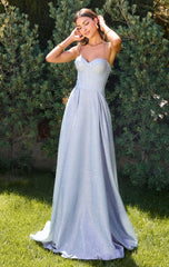 Krista Gown - Glitter Dusted A-Line Corset Dress