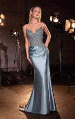 Jaclyn Gown - Beaded Bodice Strapless Dress