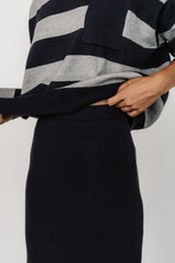 Carlotta Sweater + Skirt Set | Midnight + Gray