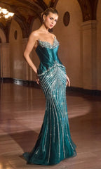 Neela Gown - Strapless Mermaid Dress With Sculpted Corset Bodice