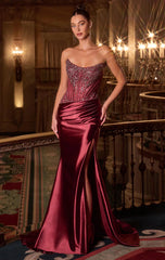 Sonia Gown - Crystal Lace Strapless Fitted Dress