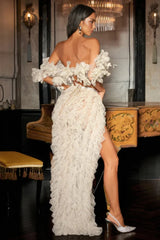 Maia Off Shoulder Corset Tulle Maxi Dress Set