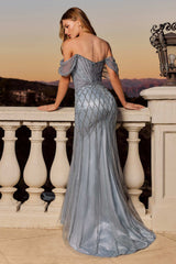 Briar Gown - Beaded Off The Shoulder Mermaid Dress