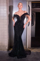 Aurelia Gown - Crystal And Pearl Embellished Mermaid Dress