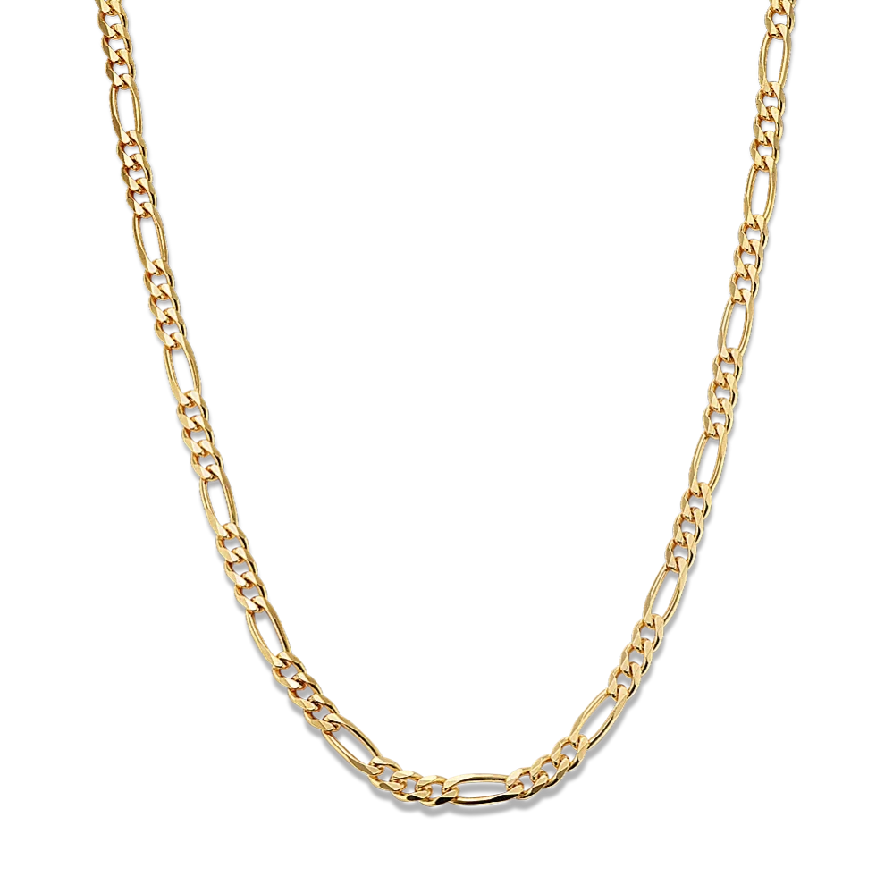 18'' 14K Yellow Gold Vermeil Figaro Chain (4.4mm)