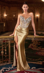 Larissa Gown - Strapless Crystal Corset Dress