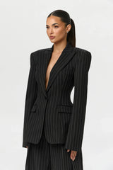 Pinstripe Suited Blazer