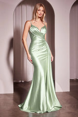 Brooklyn Gown - Satin Fit & Flare Formal Evening Dress