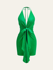 Halter Neck Knotted Dress