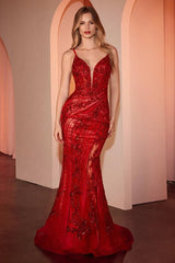 Eliza Gown - Lace Embellished Fitted Gown
