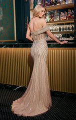 Susannah Gown - Crystal Embellished One Shoulder Gown
