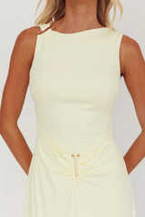 Casino Gold Hardware Ribbed Maxi Dress Butter